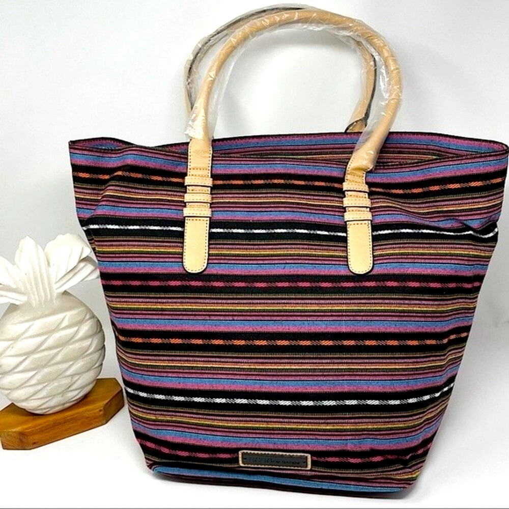 BCBGeneration Karlie Beach Tote Bag Black Multi
